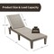 Outdoor Recliner Chaise Lounge Chair Adjustable Height 5 Position Backrest
